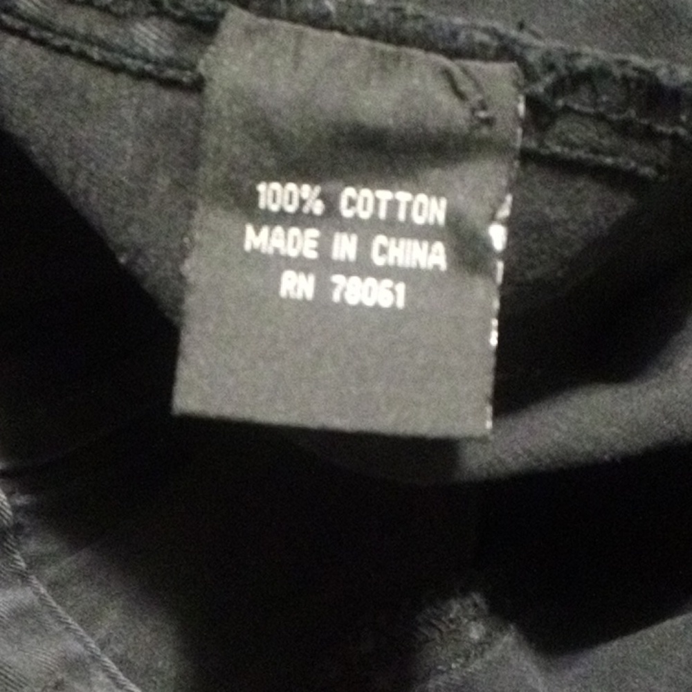 Vtg Tripp NYC Black Wide Leg Bondage Pants, DIY Vtg Band Patch "Good Charlotte" - Picture 6 of 10
